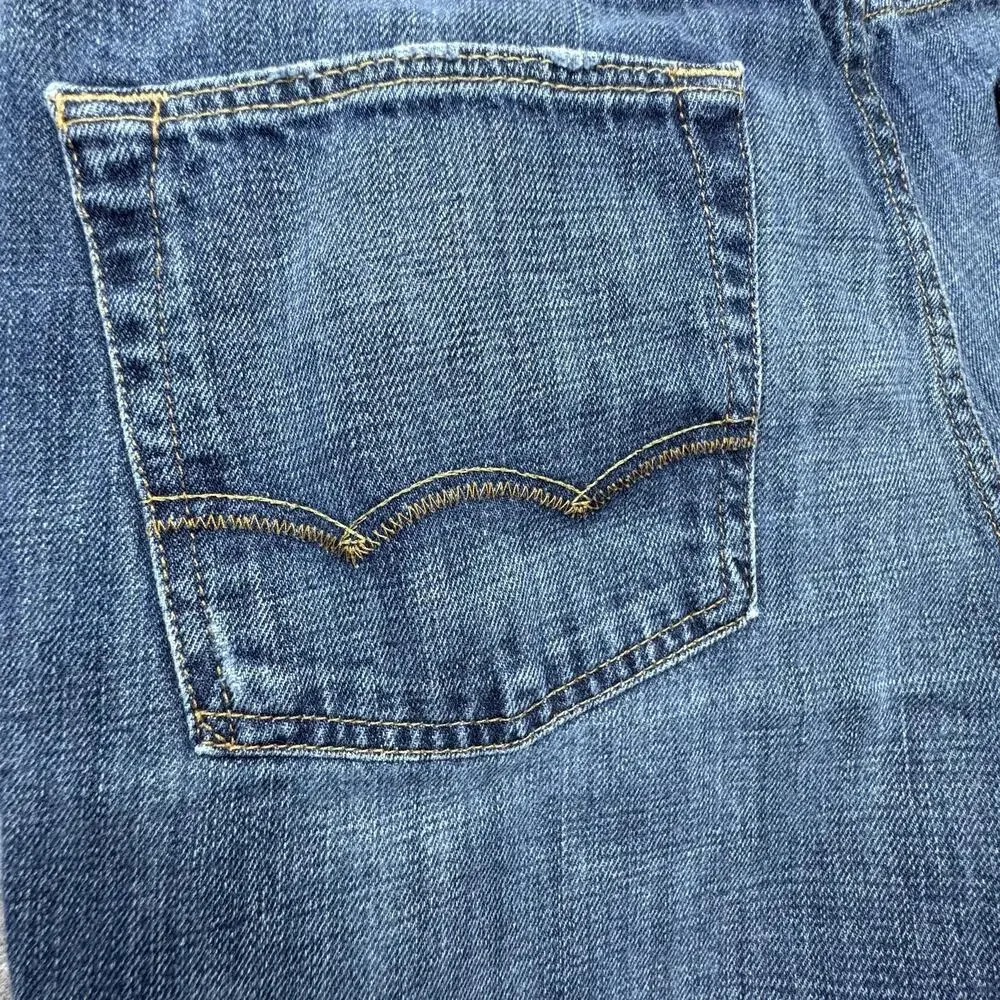 American Eagle Outfitters Shorts Mens 33 Blue Denim Bermuda Distressed Cutoff